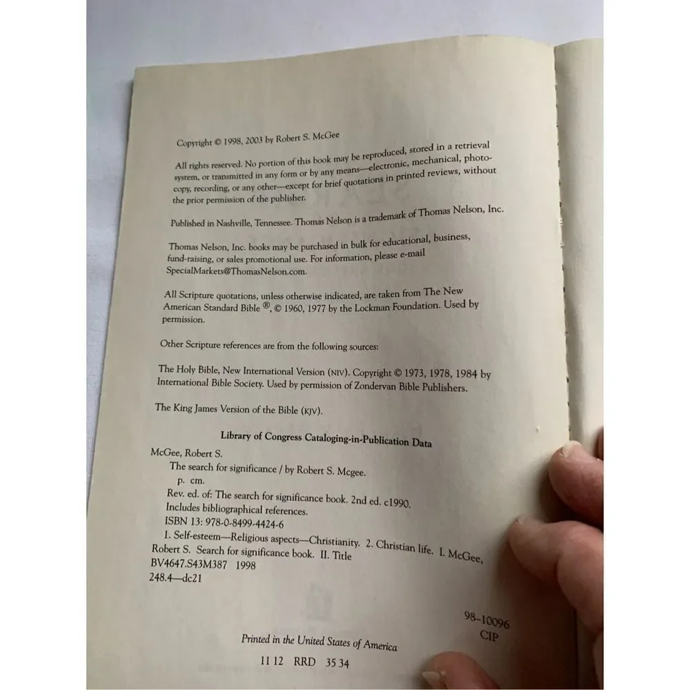 Book on The Search for Signifacince